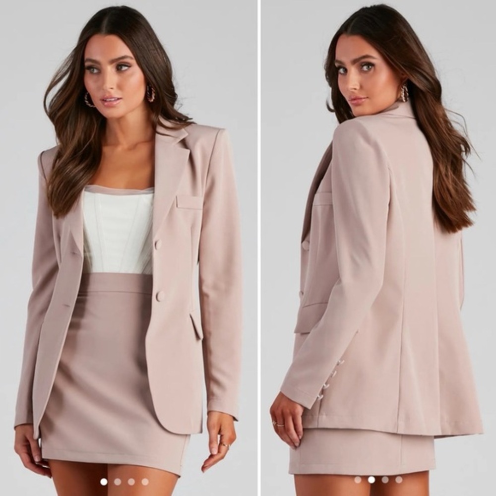NWT Windsor blush pink Seal The Deal blazer Jacket L